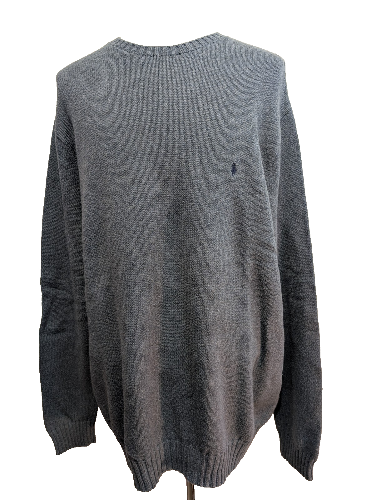 Pull POLO RALPH LAUREN Homme 3XL Bleu Zinc Épais Logo Marine Rare Big & Tall