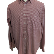CHEMISE TOMMY HILFIGER L XL Bordeaux Carreaux Stretch Regular Fit