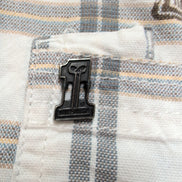 Chemise Harley Davidson L Carreaux Gris Blanc Tête de Mort manches courtes