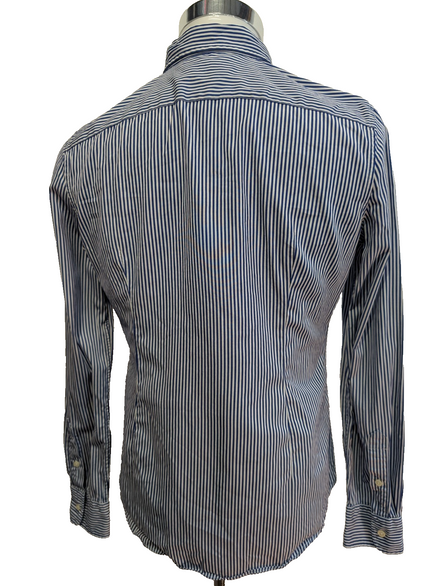Chemise Polo Ralph Lauren bleue à rayures enfant Taille 12 L custom Fit