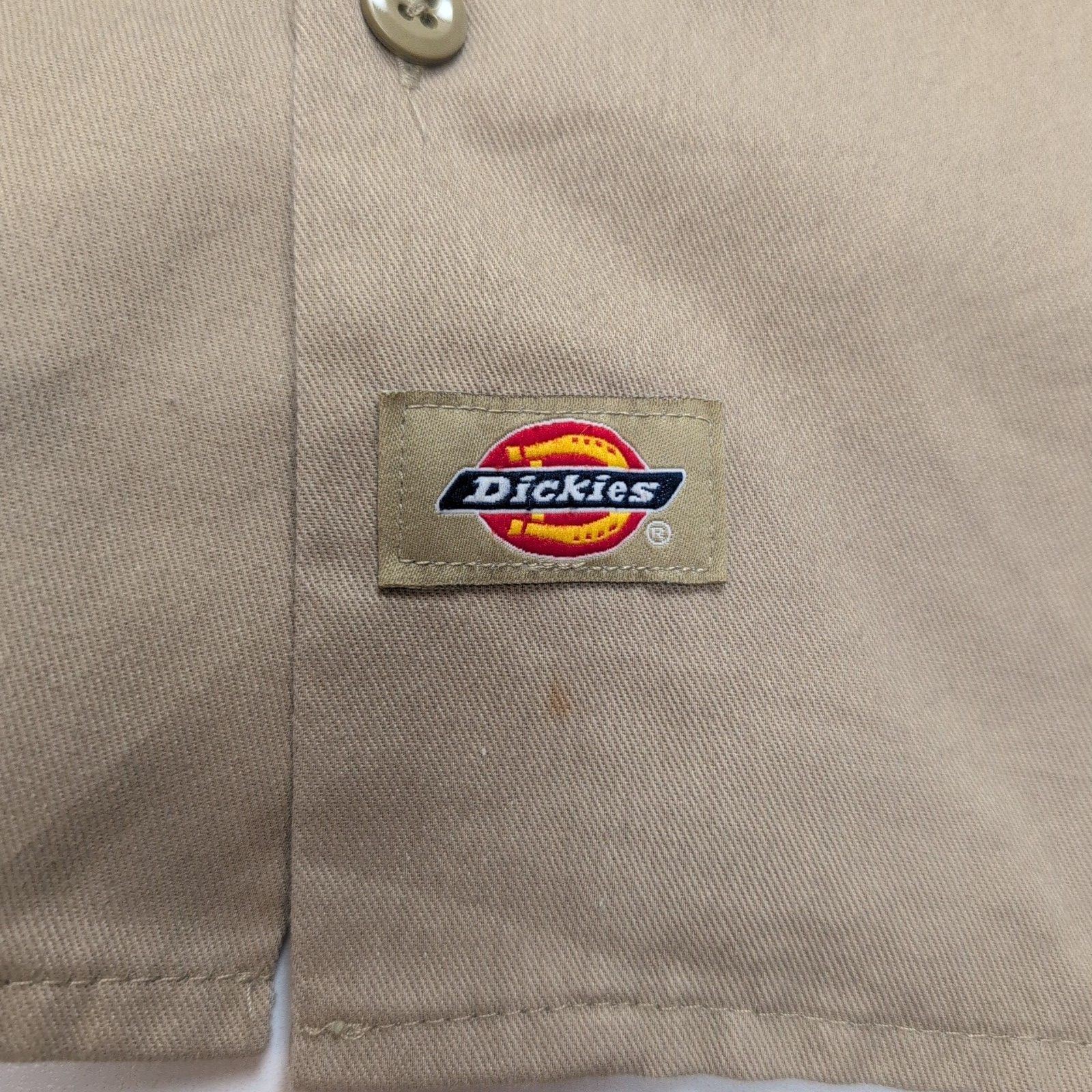 Chemise Dickies L Beige Workwear 65% Polyester 35% Coton Manches Longues