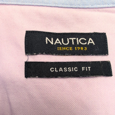 Nautica chemise lilas classic fit logo noir taille XL XXL