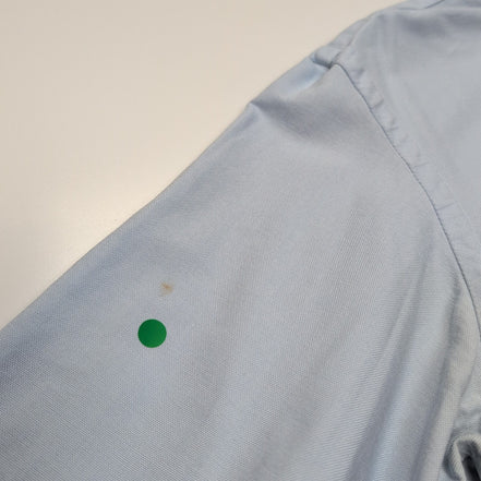 Chemise Lacoste M 38 Bleu Clair Unie Logo Crocodile Brodé Poche manches longues
