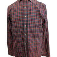 Chemise Polo Ralph Lauren Regent Custom Fit Rouge à carreaux Taille L Sans Logo