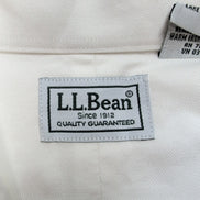 Chemise L.L. Bean blanche unie manches courtes poche brodée RSE vtg taille XXL