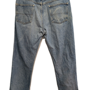 Jean Wrangler Homme Vintage Bleu Style Grunge Distressed Genou Troué W36 L31