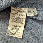 Chemise Brooks Brothers XL 100% Lin Bleu Motifs Manches courtes Poche