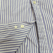 Chemise Nautica XXL Violet Rayures 100% Coton Mercerisé Logo Brodé