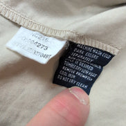 Chemise Chaps Ralph Lauren Manches Courtes Crème Coton Cuba Café Taille XLT