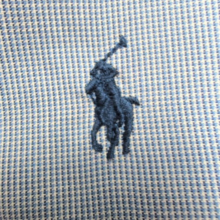 Chemise Ralph Lauren Yarmouth XL Bleu Microcarreaux Manches Courtes