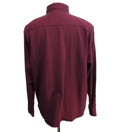 Chemise Wrangler strech flex Manches Longues Bordeaux 2 Poches Taille L