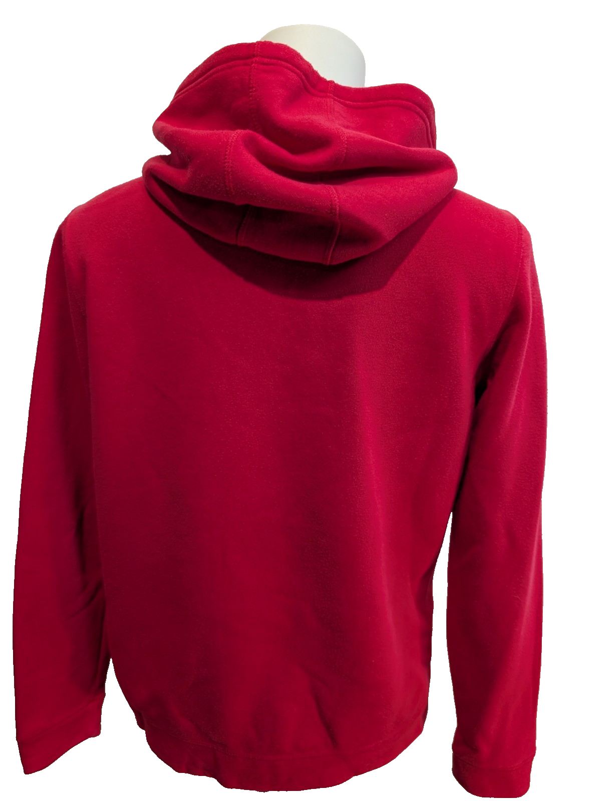 ➜ Sweat à Capuche Adidas Rouge Logo Blanc - Taille L (Ajusté)