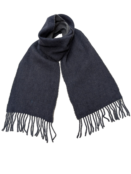Écharpe Polo Ralph Lauren Réversible Laine d'agneau Marine Gris Made in Italy