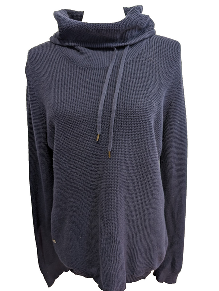 Pull Ralph Lauren femme (Lauren) Bleu Marine Col Montant Style Médiéval XL