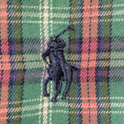 CHEMISE Ralph Lauren homme L Classic Flannel VERT ROUGE 🌲