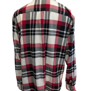 Chemise CHAPS Homme L Coton Flanelle Rouge Noir Blanc Tartan |278S