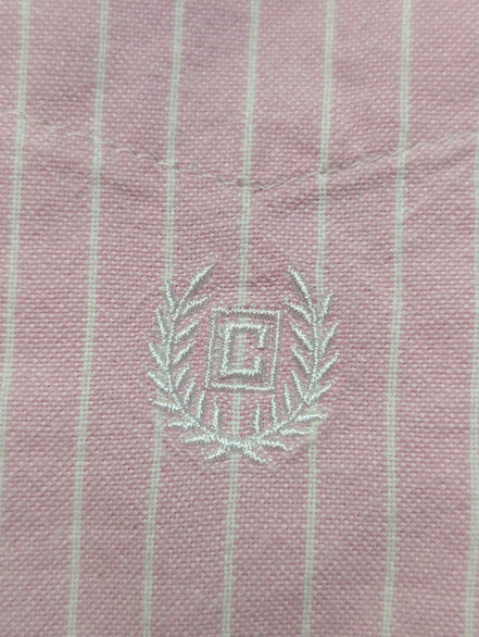 Chemise Chaps manches courtes rose à rayures taille XL #227msch
