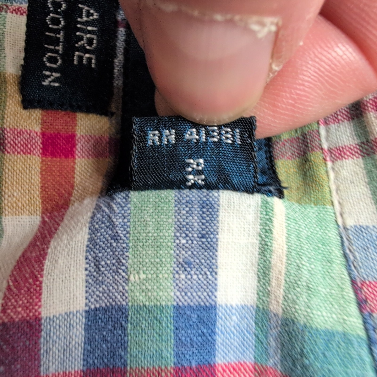 Chemise Ralph Lauren Blair XL Rouge Bleu Carreaux Manches courtes