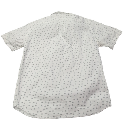 Chemise Old Navy blanche motifs marguerites manches courtes taille M homme