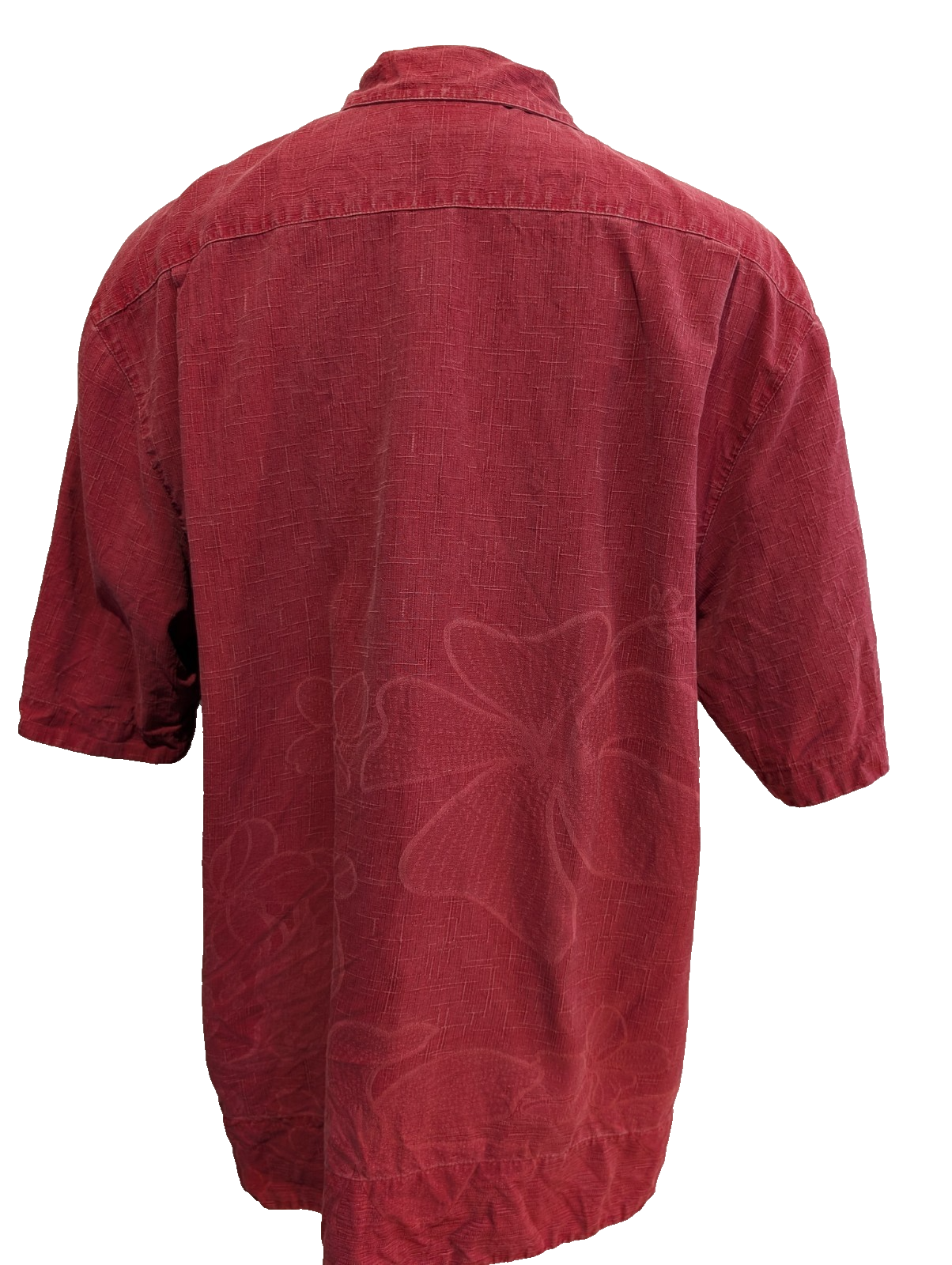 Chemise Hawaïenne Jamaica Jaxx Rouge Foncé 100% Soie - Taille L/XL