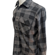Wrangler M Chemise Flanelle Noire Grise Carreaux Plaid Style Workwear