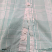 Chemise Lacoste Vintage 43 L Carreaux Vert Pastel Manches Longues Modulables