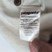 Chemise Patagonia L Chanvre Coton Beige Motifs Gaufrée Manches courtes 2 Poches