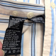 Chemise Nautica Manches Courtes Rayures Bleu et Blanc Taille M 100% Coton