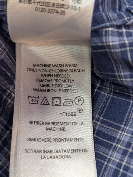 CHEMISE POLO Ralph Lauren homme XL Slim Fit Bleu Blanc SANS LOGO 💙