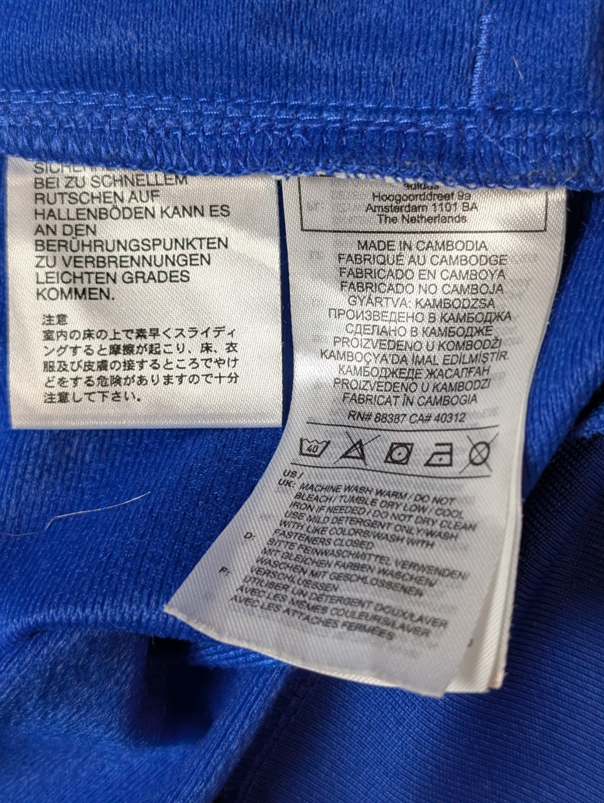 Veste Adidas Bleue Taille L Coupe Longue Sportswear Training Zippée - BEG