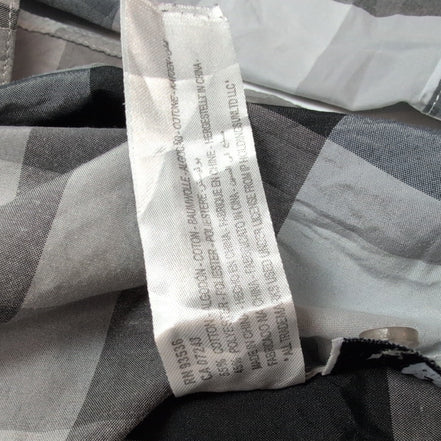 Chemise Ecko Unltd XL carreaux gris noir blanc poche manches longues