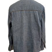 Chemise LEVI'S Jean Denim Bleu Clair Manches Longues Boutons Métal - Taille L