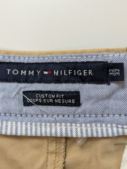 Pantalon Chino TOMMY HILFIGER Beige 🍦 Taille W32 L32 🍦 Coupe Custom Fit
