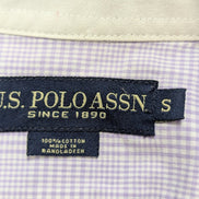 Chemise U.S. Polo ASSN lila violet manches longues à carreaux taille S