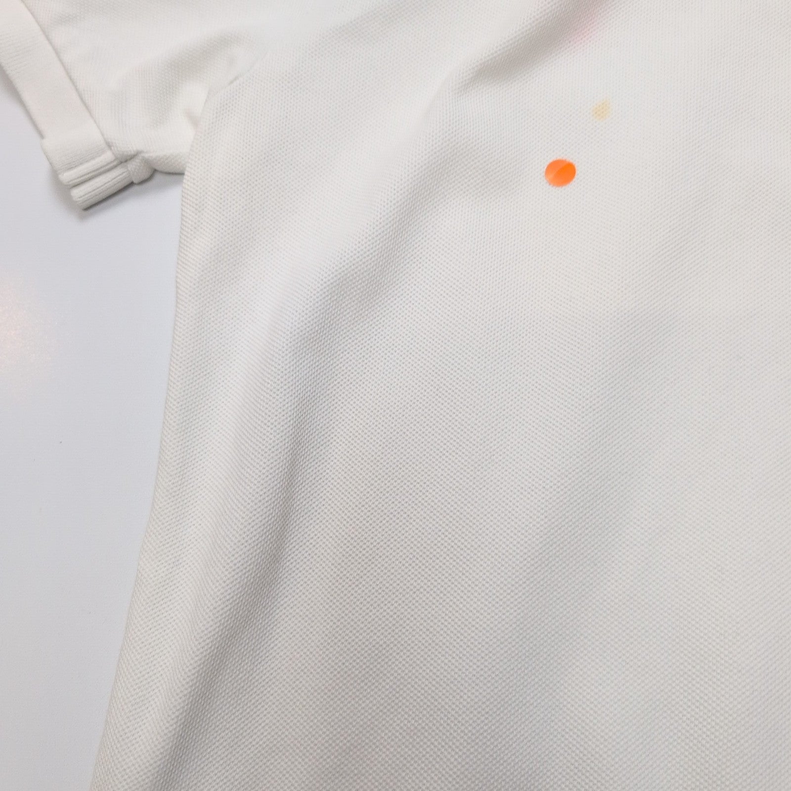 Polo Ralph Lauren Homme S Blanc Logo Fluo Polo Manches Courtes Custom Fit