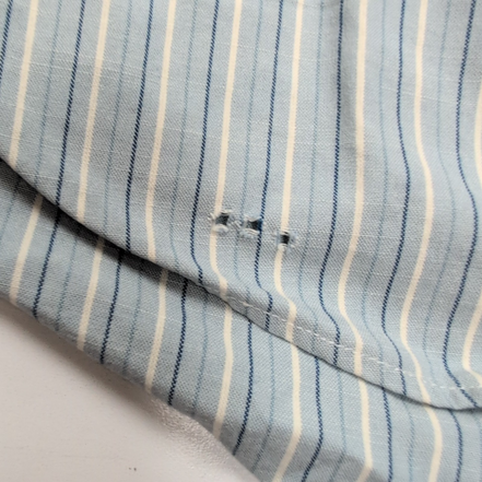 Chemise Ralph Lauren L Vintage Rayures Bleu Blanc Brodée Classic Fit Button Down