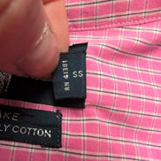 Chemise Ralph Lauren Blake XXL rose carreaux logo noir 100% coton