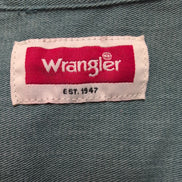 Chemise WRANGLER Homme L Verte Unie Manches Courtes 2 Poches à Rabat