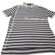 Polo manches courtes Polo Ralph Lauren M blanc rayures bleu marine logo bleu