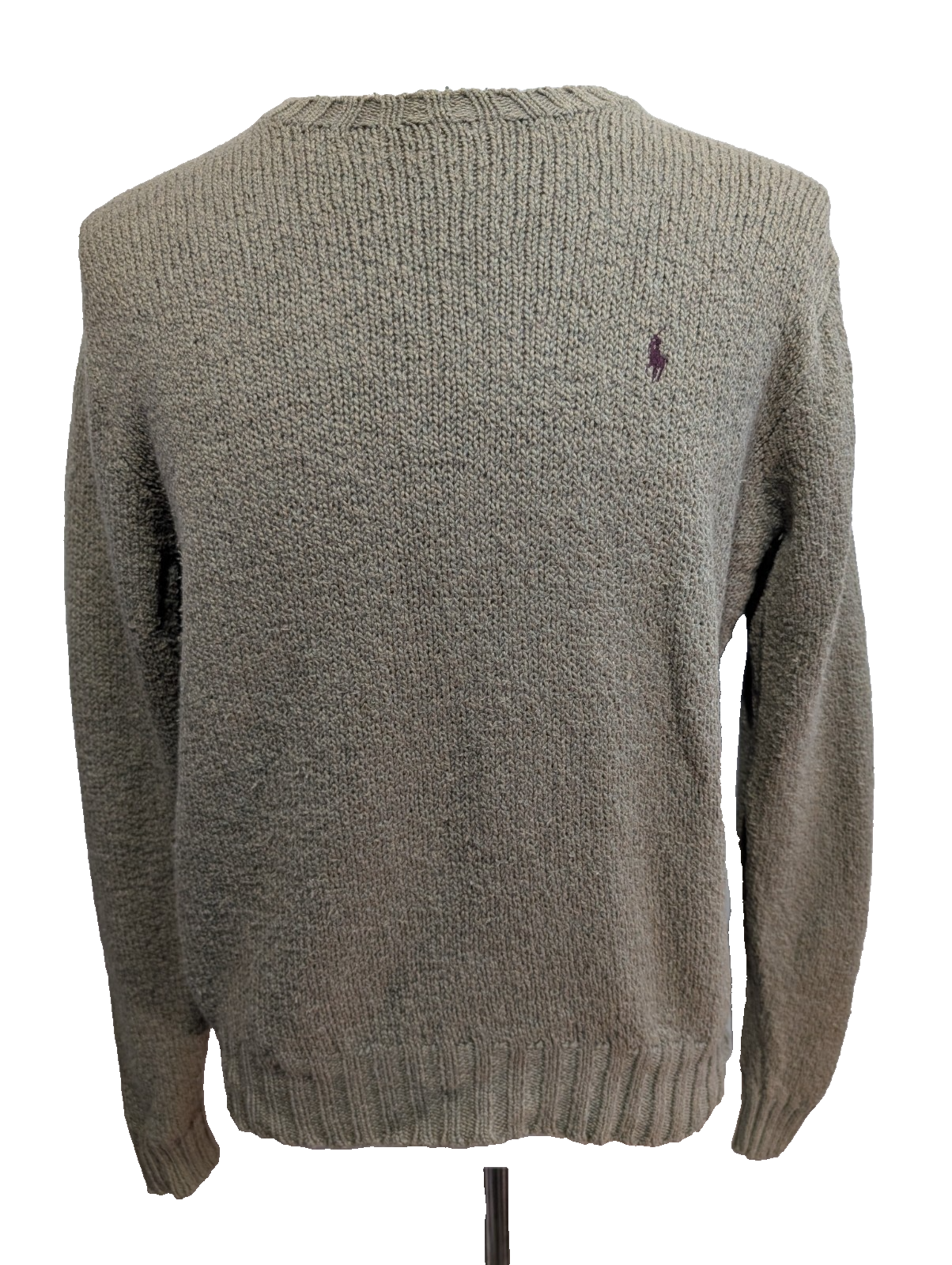 Pull POLO Ralph Lauren Col rond Vert Kaki - 17% Laine / 83% Coton - Taille L