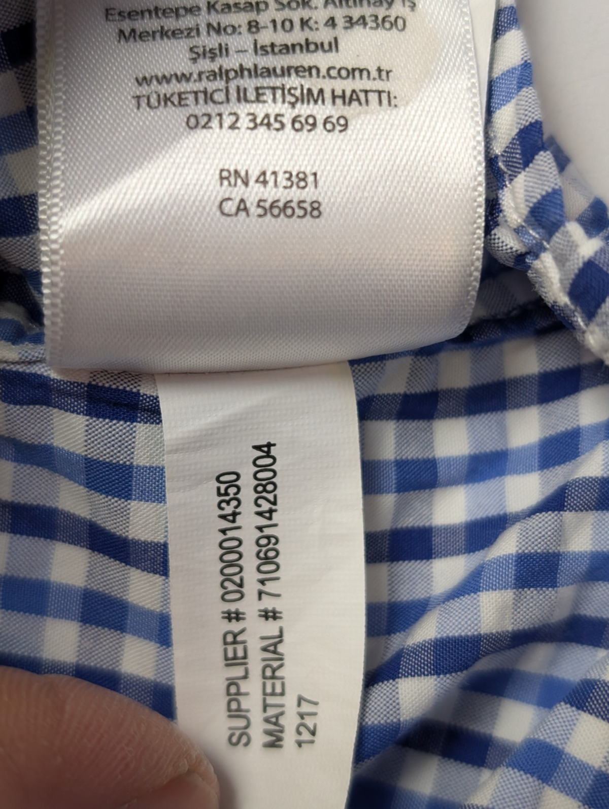 Chemise Polo Ralph Lauren Shirt M Seersucker Carreaux Manches Courtes Button Dow