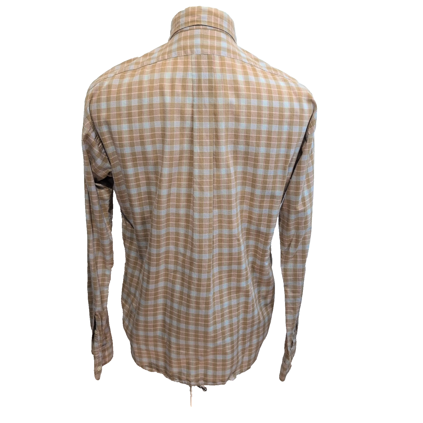 Chemise Ralph Lauren Blaire Vintage M Marron Clair Carreaux Coton Léger