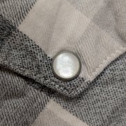 Chemise LEVI'S Western Flanelle à Carreaux Gris et Blanc Manches Longues T.M