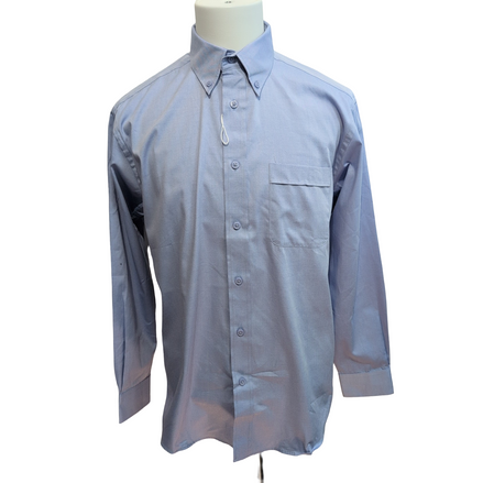 Chemise Henbury M/L 15,5 Neuve Jamais Portée Bleu Uni Coton Poche