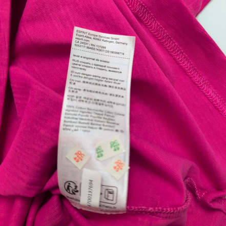 Haut Esprit Femme S Rose Fuchsia Manches Courtes Coton Neuf Étiquette