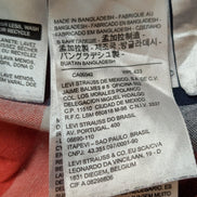 Chemise Levi's à Carreaux Rouge Blanc Bleu - Effet Lin Manches Longues T.XL