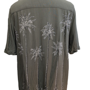 Chemise Hawaïenne CROFT & BARROW Kaki Motifs Palmiers - Taille L
