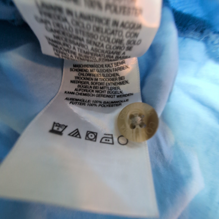 Chemise Columbia PFG bleue uni manches courtes taille L #114e