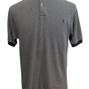 Polo POLO Ralph Lauren Rayé Marine et Blanc Homme Taille S