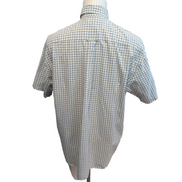 Chemise Nautica Petits Carreaux Bleu et Blanc Taille L 100% Coton Manches courte